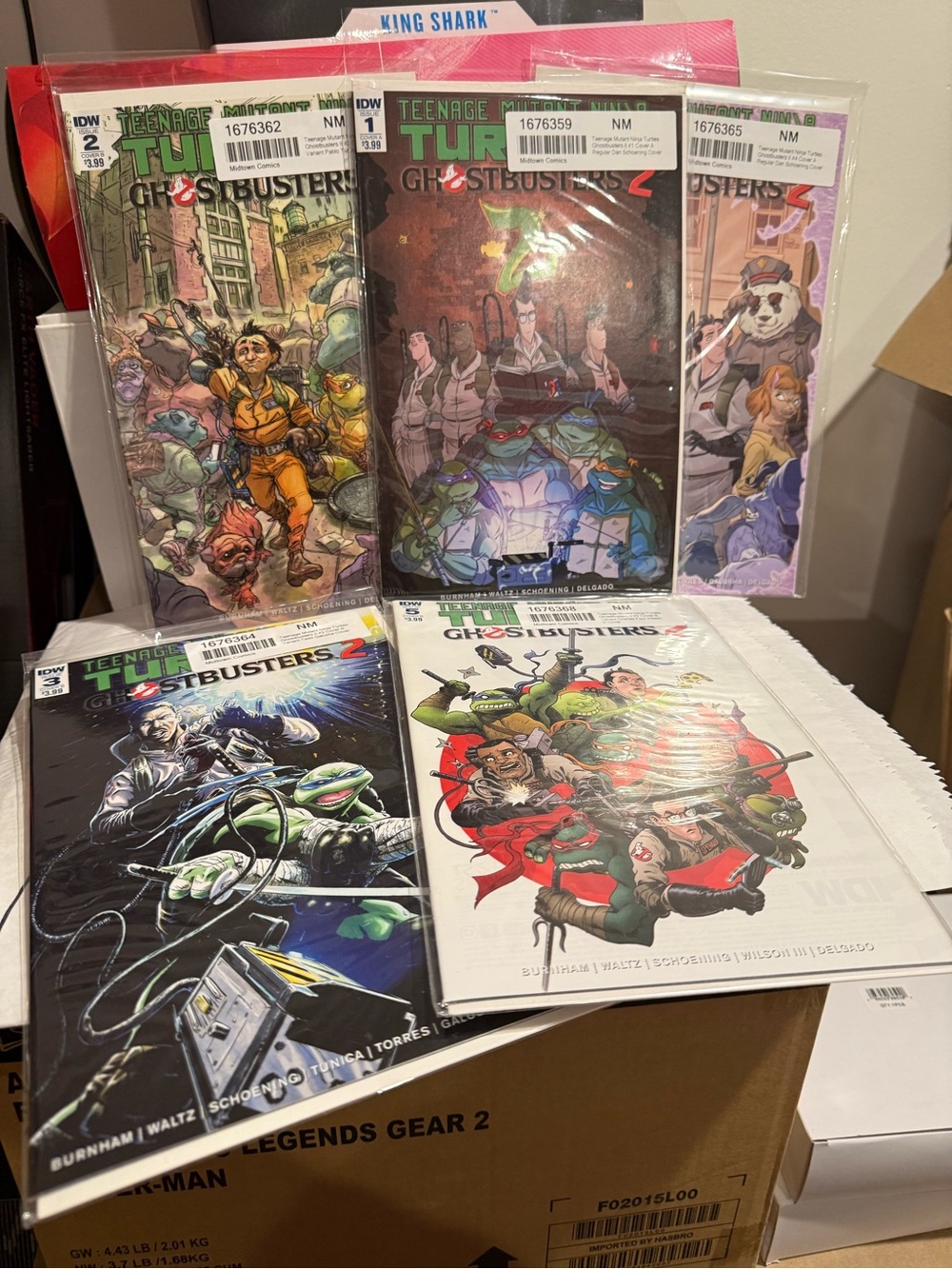 Teenage Mutant Ninja Turtles Ghostbusters 2 Comic Lot - Colorful Covers